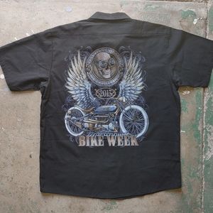 Daytona Bike Week Button Down Biker Shirt